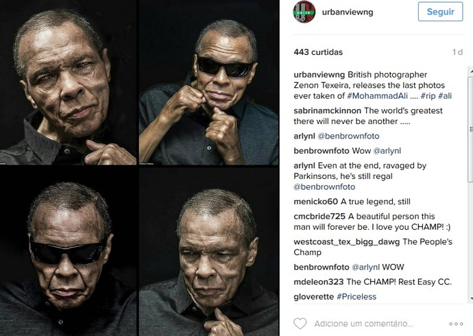 Muhammad Ali último ensaio boxe (Foto: Reprodução/Instagram)