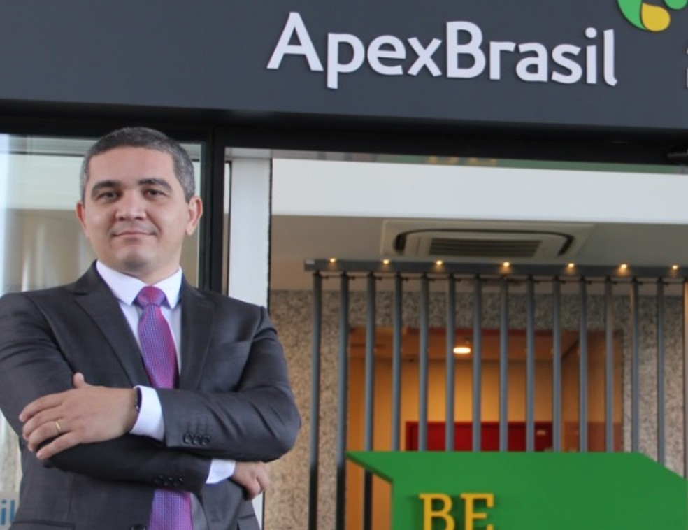 Alex Carreiro, presidente da Apex que pediu demissÃ£o uma semana apÃ³s tomar posse â€” Foto: ReproduÃ§Ã£o/Site da Apex