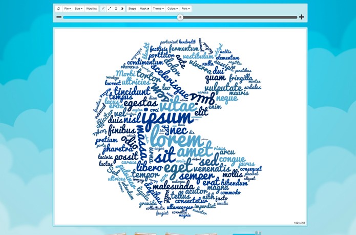 Wordclouds - solução gratuita para criar uma nuvem de palavras (Foto: Reprodução/André Sugai)