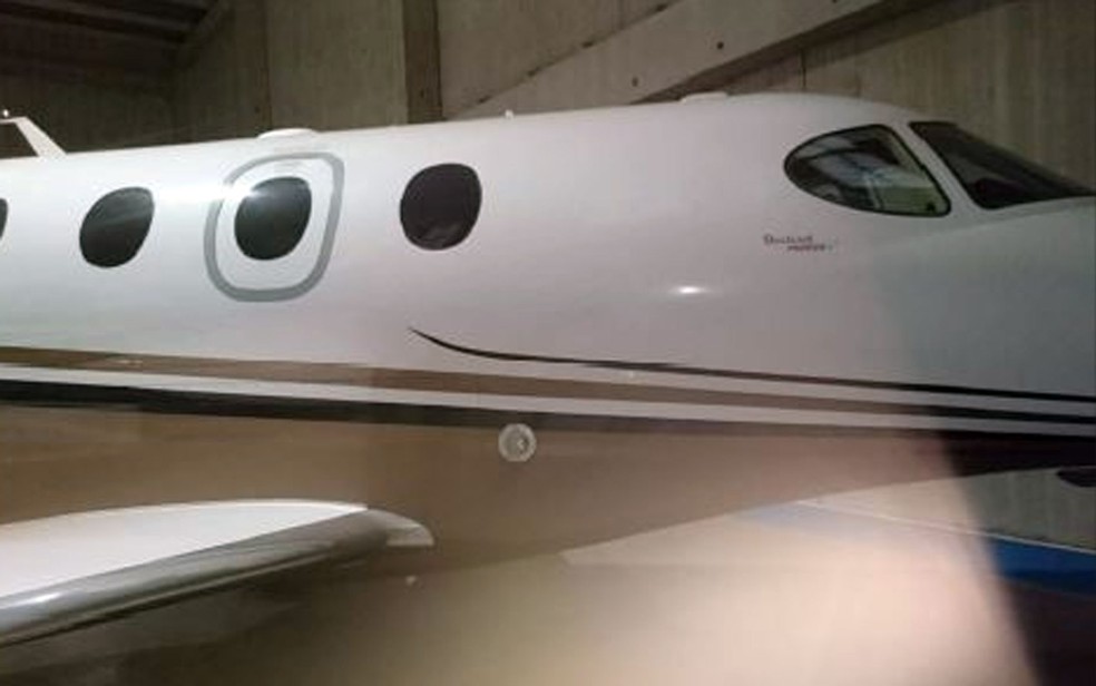 Aeronave apreendida em Viracopos e que serÃ¡ leiloada pela Receita Federal â Foto: Receita Federal/DivulgaÃ§Ã£o