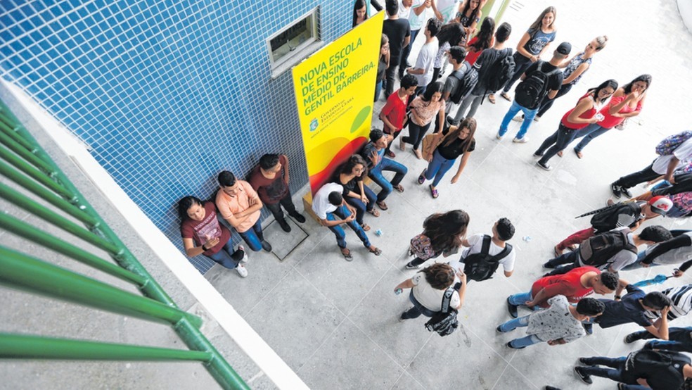 Escola de tempo integral no Ceará. — Foto: José Leomar/SVM
