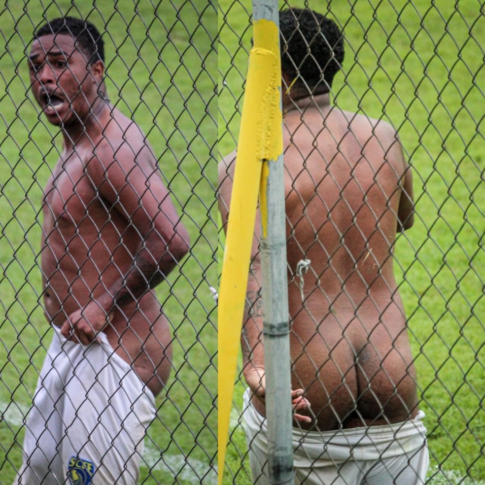 Emerson Carioca marcou o gol da classificação do Sampaio e provocou — Foto: Gabriel Farias