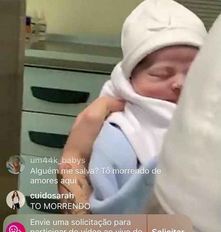 Nasce Davi, filho de Gabi Brandt e Saulo Pôncio (Foto: Reprodução/Instagram)