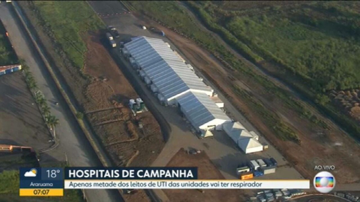 Apenas metade dos leitos de UTI dos hospitais de campanha do governo do RJ vai ter respirador