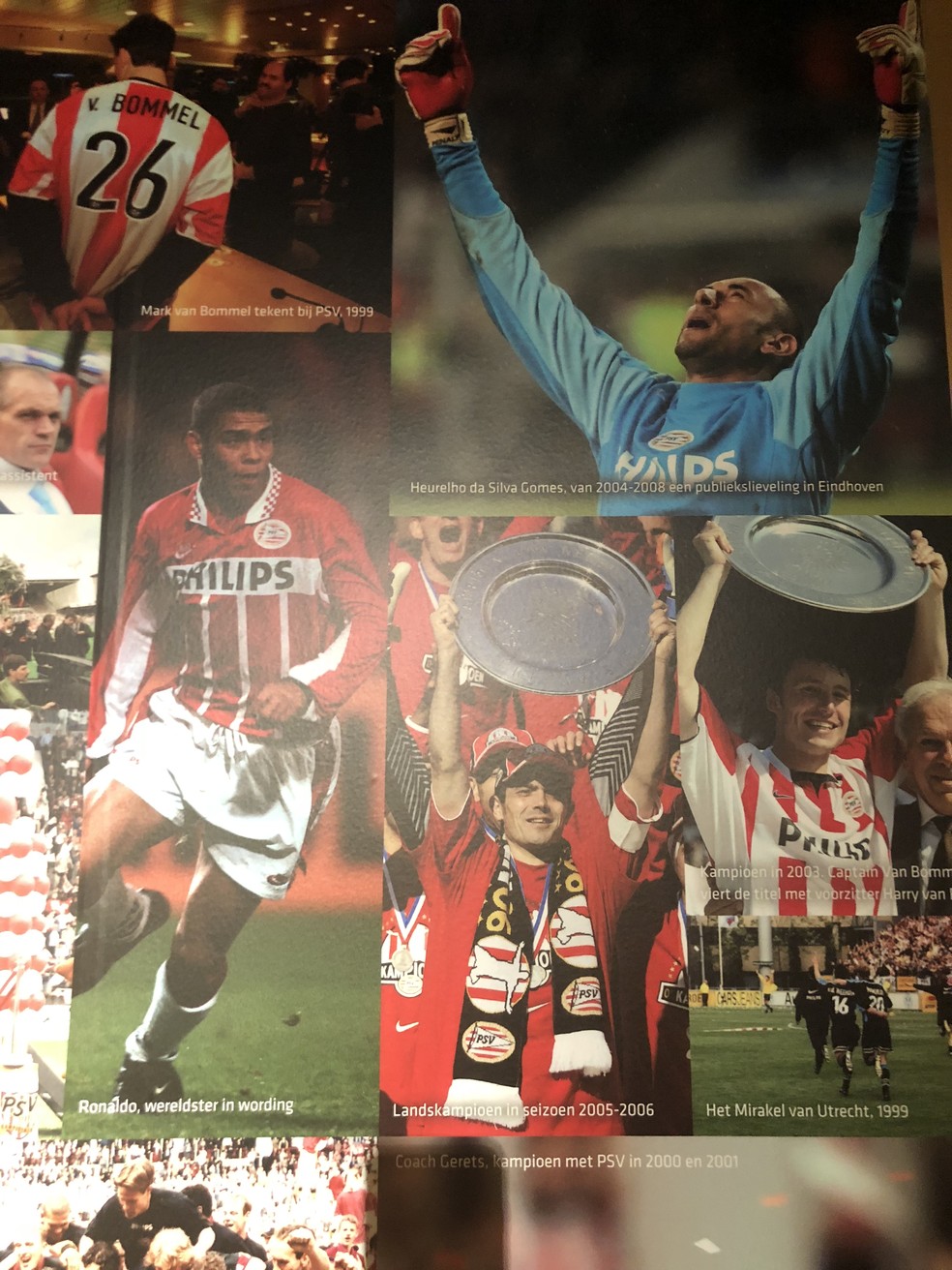 Museu do PSV Eindhoven conta com fotos de Ronaldo e outros brasileiros que passaram pelo clube — Foto: Tiago Leme