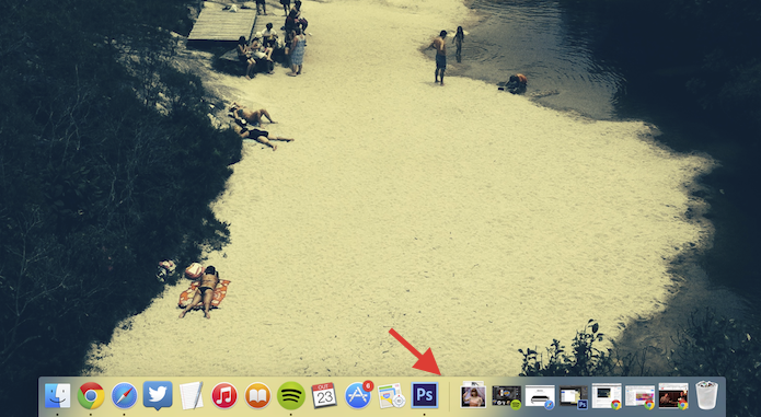 Movendo o dock na tela do Mac OS X Yosemite (Foto: Reprodução/Marvin Costa)