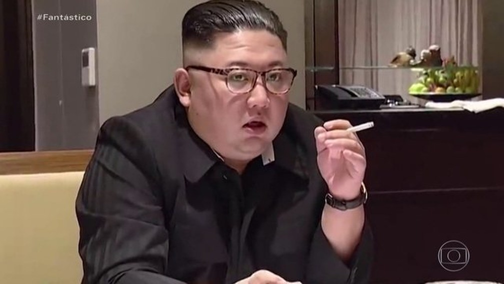 Kim Jong-un, em imagem de vídeo — Foto: Fantástico