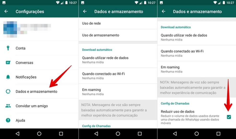 Reduzindo qualidade das ligações (Foto: Reprodução/Helito Bijora)