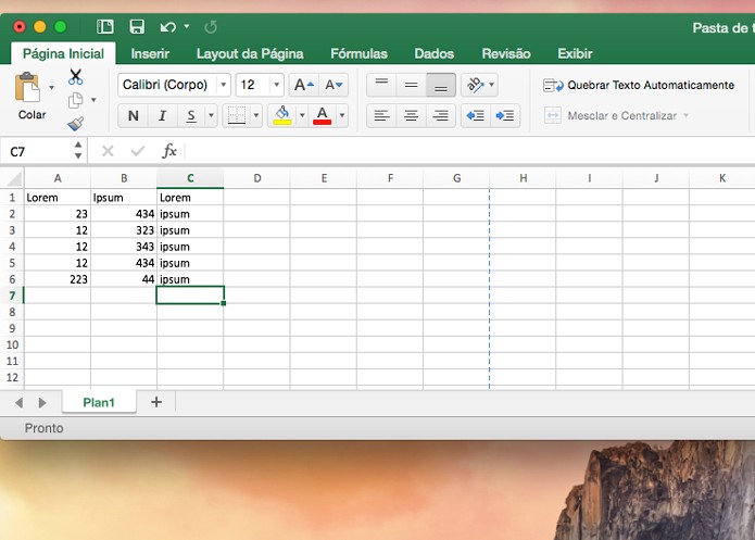 Abra uma planilha no Excel (Foto: Reprodução/André Sugai)