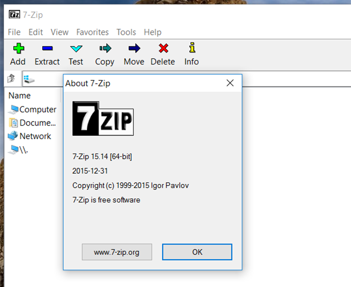 Usuários devem atualizar o 7-Zip para a versão 16.0 (Foto: Reprodução/Filipe Garrett)