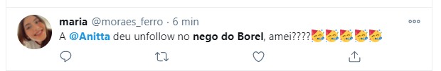 Fãs comentam sofre unfollow de Anitta em Nego do Borel (Foto: Reprodução Twitter e Reprodução Instagram)