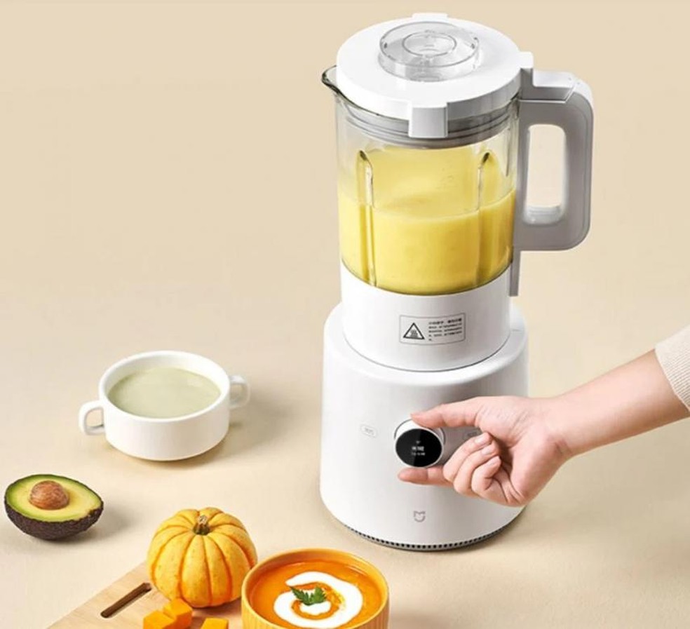 Liquidificador da Xiaomi tem nove velocidades diferentes e pode até esquentar comida — Foto: Divulgação/Xiaomi