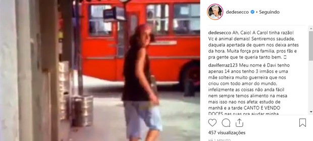 Deborah Secco homenageia Caio Junqueira (Foto: Reprodução/Instagram)