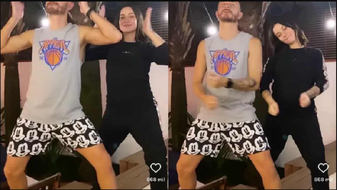  Bianca Andrade exibe seus passos de funk em vídeo ao lado de Fred (Foto: Reprodução/Instagram)