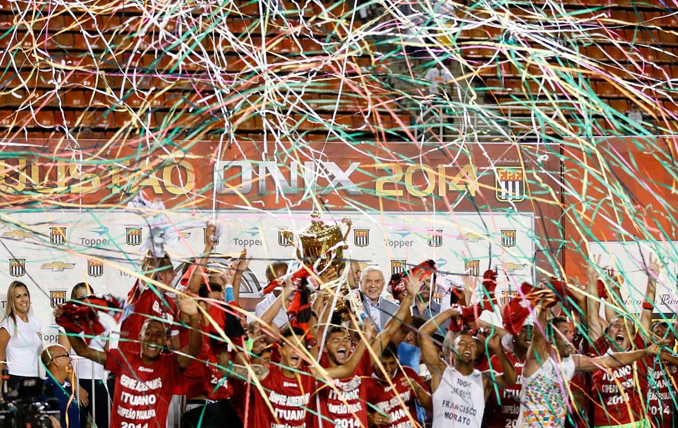 Ituano foi campeão paulista em 2014, desbancando Corinthians, São Paulo, Santos e Palmeiras  — Foto: Marcos Ribolli