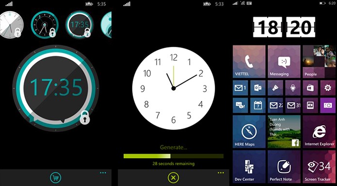 Perfect Clock apresenta uma coleção completa de relógios para a tela inicial do sistema (Foto: Divulgação/Windows Store)