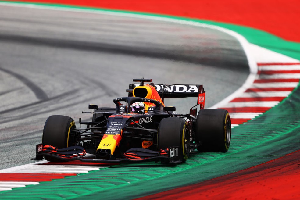 Max Verstappen, da RBR, conquistou quinta vitória no campeonato no GP da Áustria — Foto: Bry Lennon/Getty Images