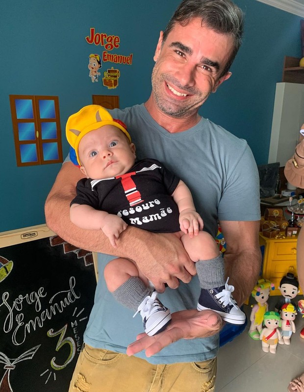 Jorge Sousa nos 3 meses do filho, Jorge Emanuel (Foto: Reprodução/Instagram)