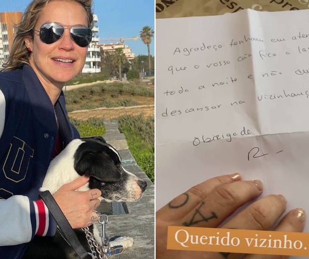 Luana Piovani recebe carta de vizinho reclamando de seu cachorro (Foto: Reprodução/Instagram)