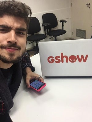 Caio fez selfie antes de começar a participação nas redes sociais (Foto: Arquivo Pessoal)