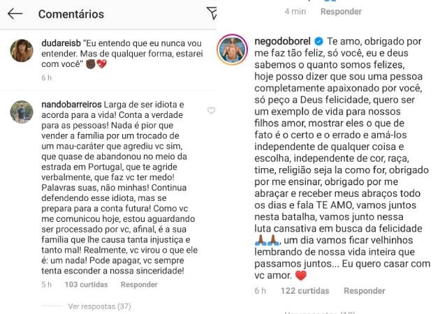 Pai de Duda Reis critica relação dela com Nego do Borel; cantor faz declaração para a atriz e manda indireta ao sogro (Foto: Reprodução/Instagram)