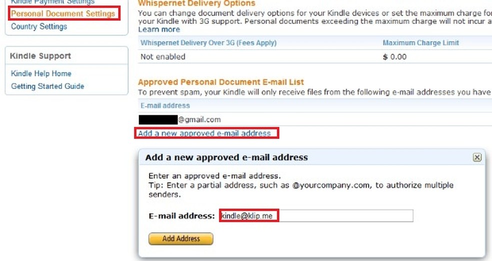 kindle personal documents limit