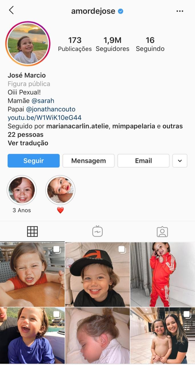 João e José Poncio também já possuem contas (Foto: Reprodução/Instagram)