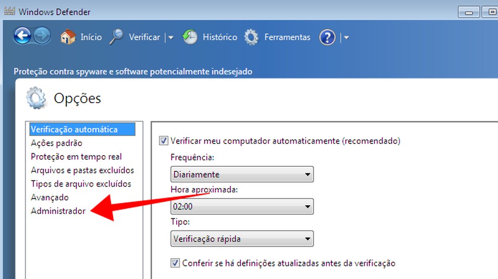 Como desativar o Windows Defender no Windows 7 e usar outro ...