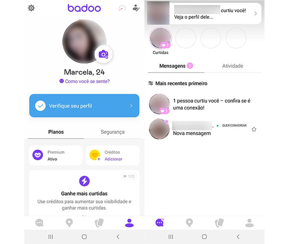 O app de namoro Badoo já ultrapassou 500 milhões de usuários — Foto: Reprodução/Marcela Franco