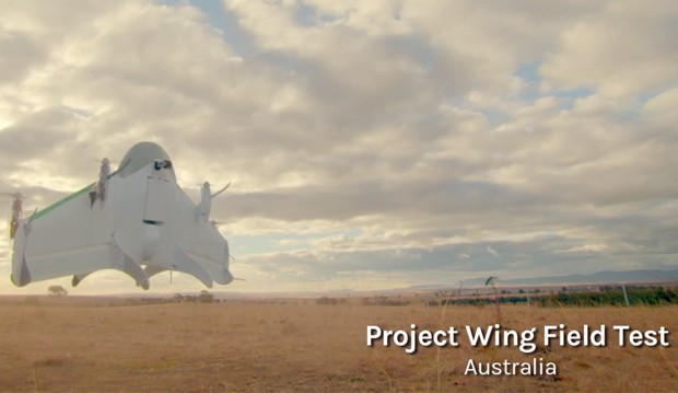 Google realizou testes de entrega com drones na Austrália (Foto: Reprodução/YouTube/Google)