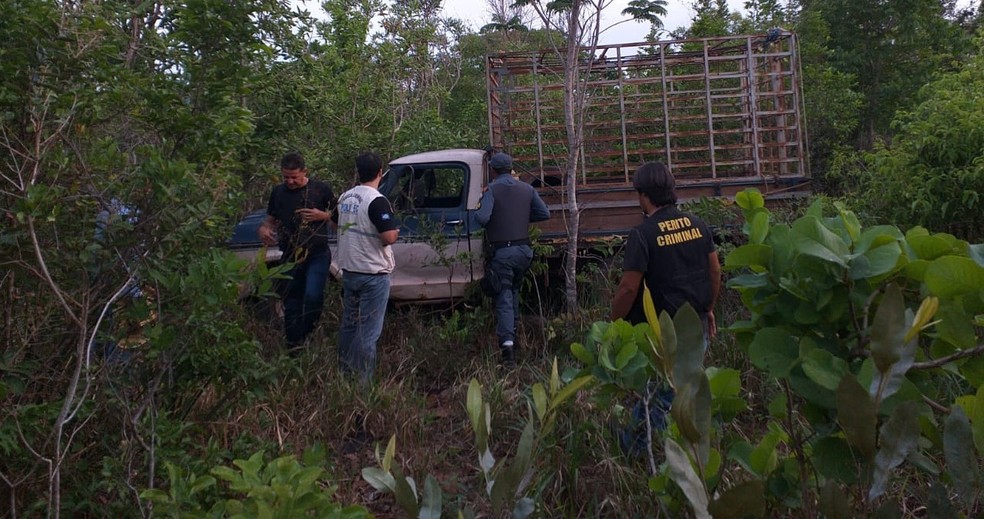 Fugitivos de presídio em GO roubaram caminhonete e mataram fazendeiro em Mato Grosso — Foto: Polícia Militar de Barra do Garças/Assessoria