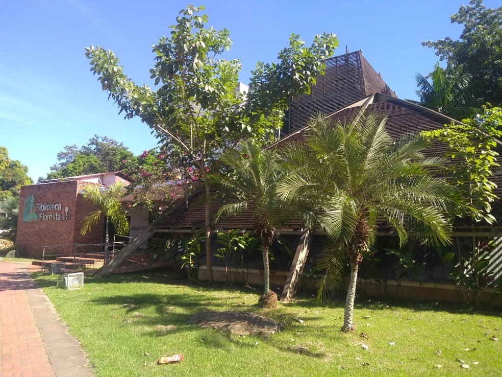 Biblioteca da Floresta está sem condições de receber público, segundo FEM — Foto: Alcinete Gadelha/G1