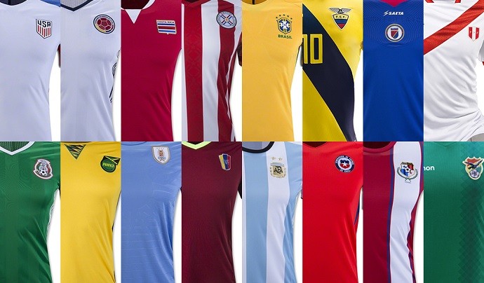 Camisas da Copa América Centenário