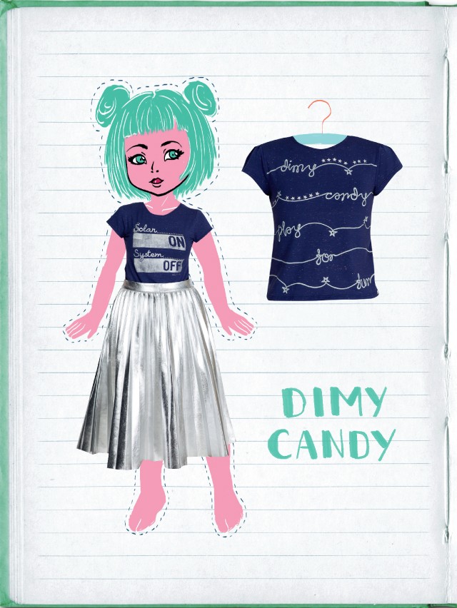 Dimy Candy, blusas a partir de R$ 100, saia R$ 200 (Foto: Ilustração: Cristina Eleuterio Foto: divulgação)