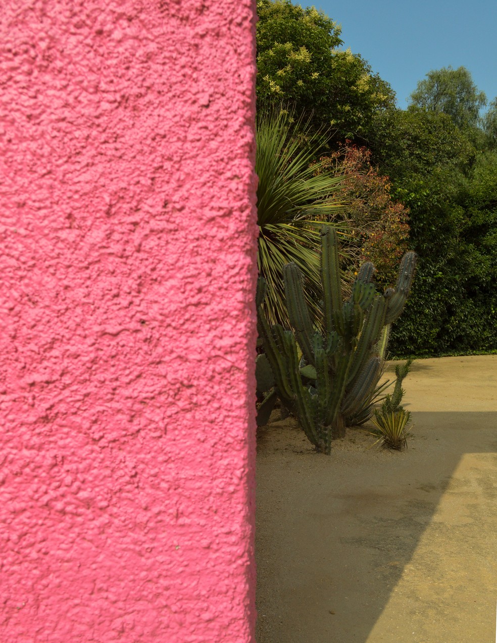 O tom na parede da Cuadra San Cristobal é conhecido como "rosa Barragán" — Foto: Getty Images