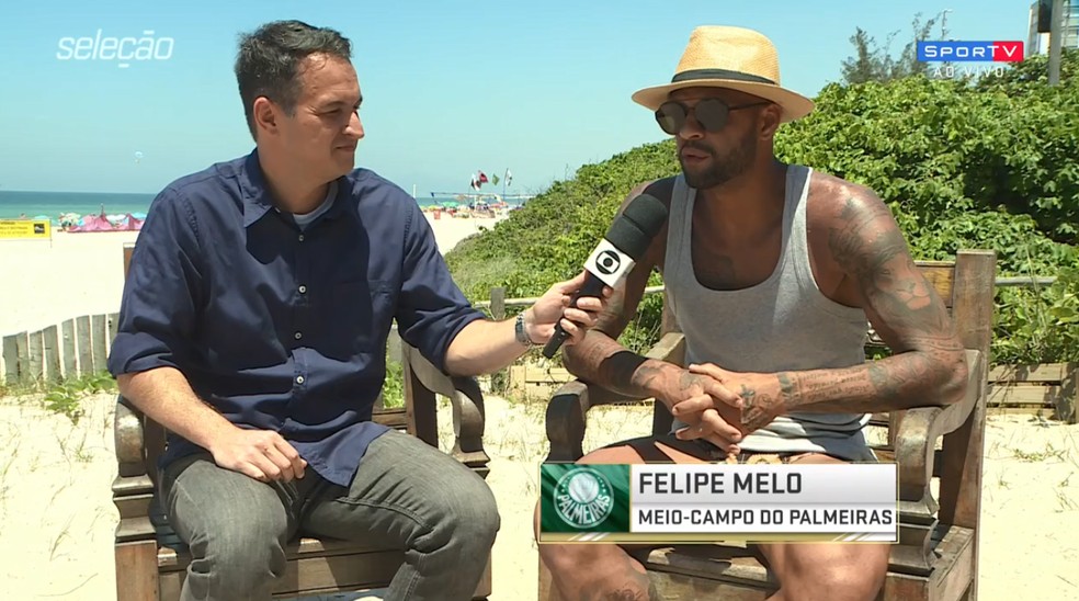 Felipe Melo, em entrevista ao Seleção SporTV — Foto: reprodução