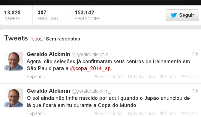 Geraldo alckimin confirma Itu como sede de treinamentos da seleção japonesa (Foto: Reprodução/ Twitter)