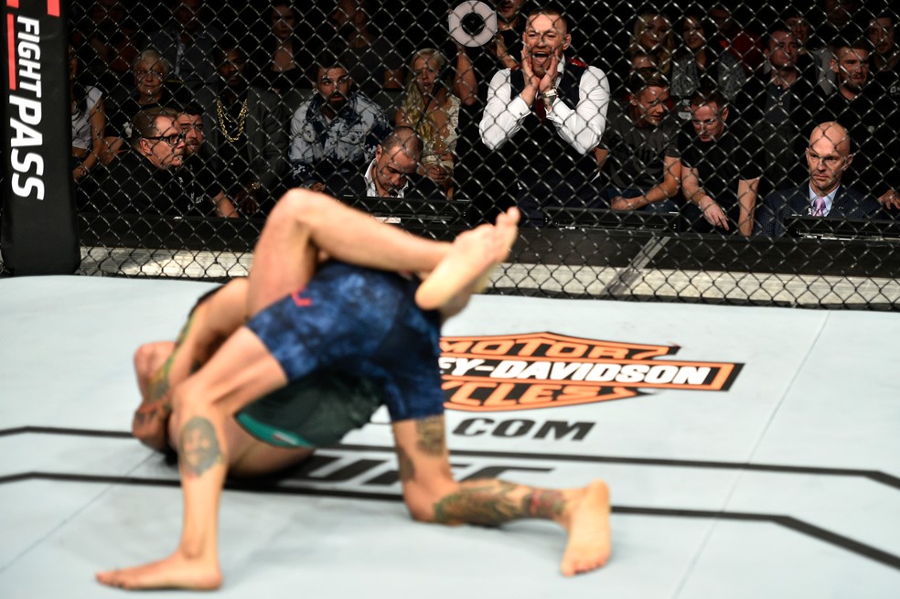 Conor McGregor durante a luta entre Andre Fili e Artem Lobov no UFC Polônia (Foto: Getty Images)