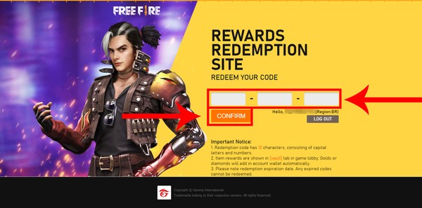 Free Fire Rewards Como Resgatar Codigos No Site Da Garena Free Fire Ge