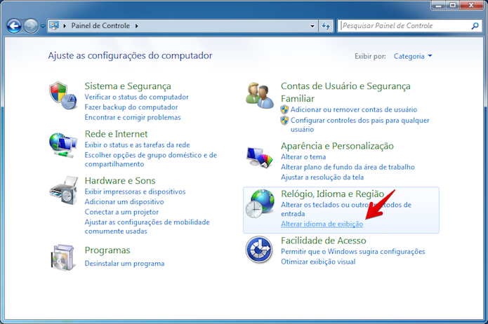Seção de idiomas do Windows (Foto: Reprodução/Helito Bijora) 