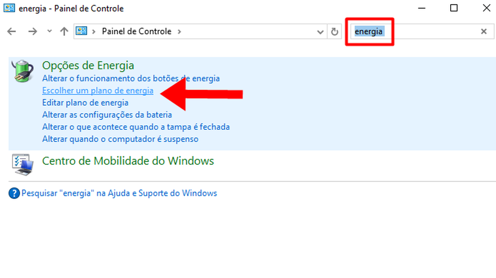 Busque pela opção de energia (Foto: Reprodução/Paulo Alves)
