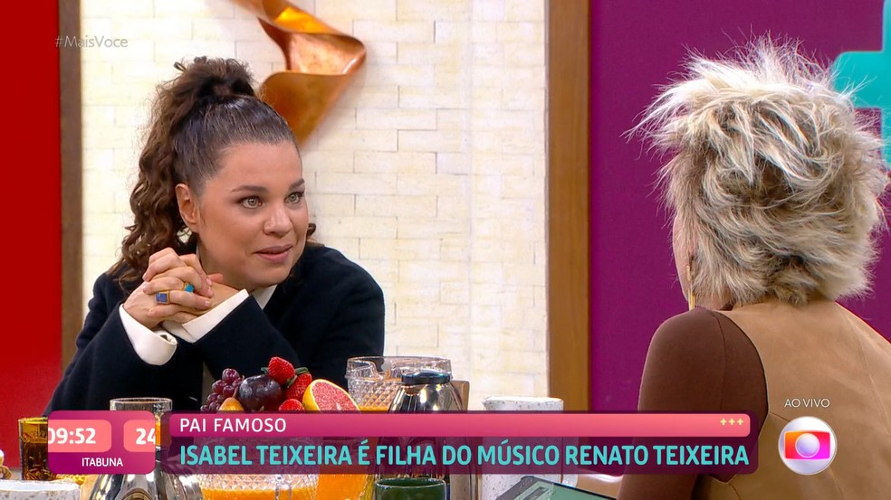 Isabel Teixeira toma café da manhã com Ana Maria no 'Mais Você' — Foto: Globo