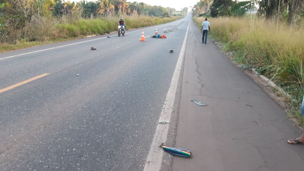Raimundo Nonato dos Santos morreu apÃ³s ser atropelado por um veÃ­culo ainda nÃ£o identificado no km 265,5 da BR-010, em Imperatriz â€” Foto: DivulgaÃ§Ã£o/PRF