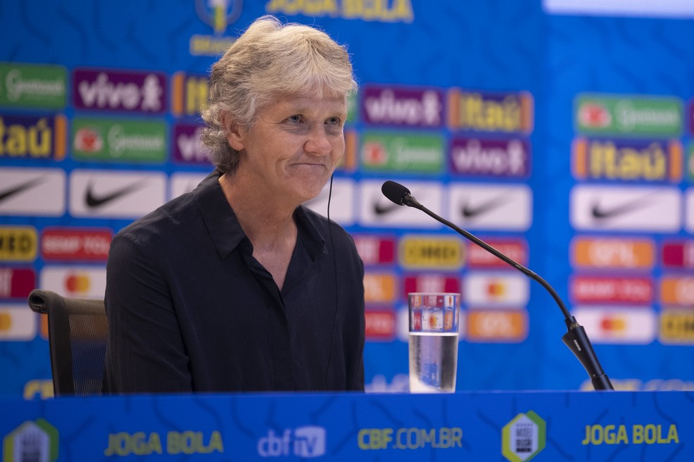 Pia Sundhage na convocação da seleção brasileira feminina de futebol — Foto: Lucas Figueiredo/CBF