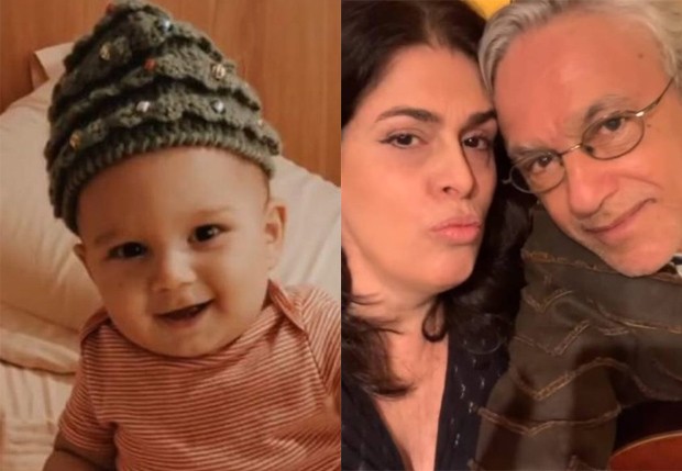 Benjamin, filho de Tom Veloso e Jasmine, e primeiro neto de Caetano Veloso e Paula Lavigne (Foto: Reprodução/Instagram)