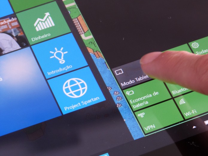 Windows 10 traz modo tablet que adapta interface à telas sensíveis ao toque (Foto: Elson de Souza/TechTudo) (Foto: Windows 10 traz modo tablet que adapta interface à telas sensíveis ao toque (Foto: Elson de Souza/TechTudo))