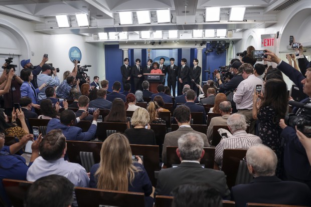 BTS faz discurso na Casa Branca (Foto: Getty Images)