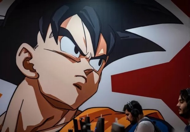 Goku apareceu em uma exposição sobre Manga no Museu Britânico, em Londres, em 2019 (Foto: GETTY IMAGES (via BBC))