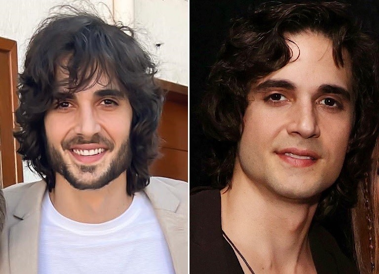 Mudança no visual de Fiuk: com e sem barba (Foto: Reprodução/Instagram e Manuela Scarpa/Brazil News)