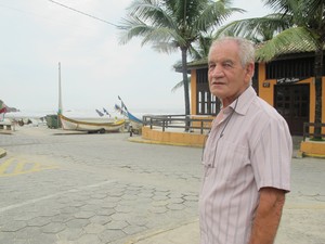 Pescador conta que barco foi utilizado durante as gravações da novela (Foto: Mariane Rossi/G1)